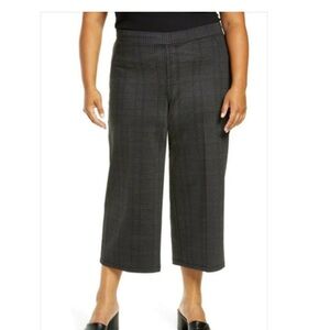 WIT & WISDOM NWT High Rise Crop Pants in Black‎ Gray Plaid women’s size 1X